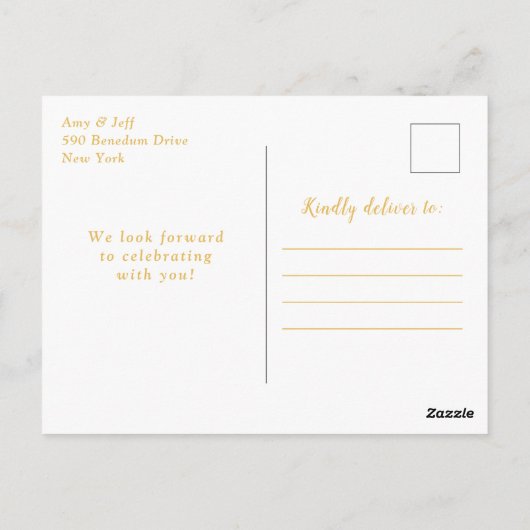 Invitation pour un Sweet Sixteen en marbre d'agate (Dos)