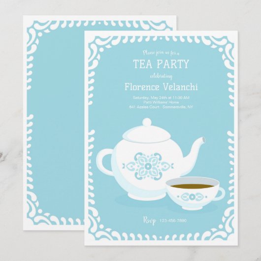 Invitation pour un thé (Devant / Derrière)