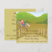 Invitation pour un thème d'anniversaire de cow-boy (Devant / Derrière)