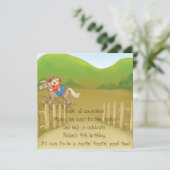 Invitation pour un thème d'anniversaire de cow-boy (Debout devant)