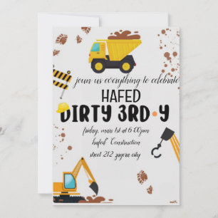 Invitation pour un troisième anniversaire Dirty 3r