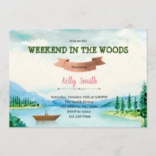 Invitation pour un week-end au bord du lac dans le