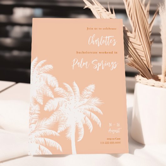 Invitation pour un week-end de célibataire à Palm