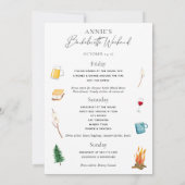 Invitation pour un week-end de fête de fiançailles (Dos)