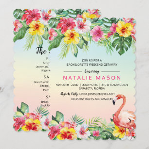 Invitation pour un week-end d'enterrement de vie d