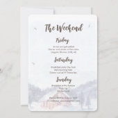 Invitation pour un week-end d'hiver en forêt (Dos)