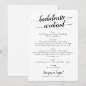 Invitation pour un week-end élégant de célibataire (Devant / Derrière)