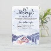 Invitation pour un week-end en forêt en hiver (Debout devant)