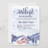 Invitation pour un week-end en forêt en hiver (Devant)