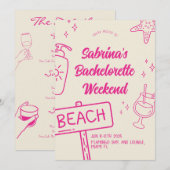 Invitation pour un weekend de fête d'enterrement d (Devant / Derrière)