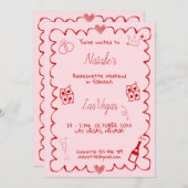 Invitation pour un weekend d'enterrement de vie de (Devant / Derrière)