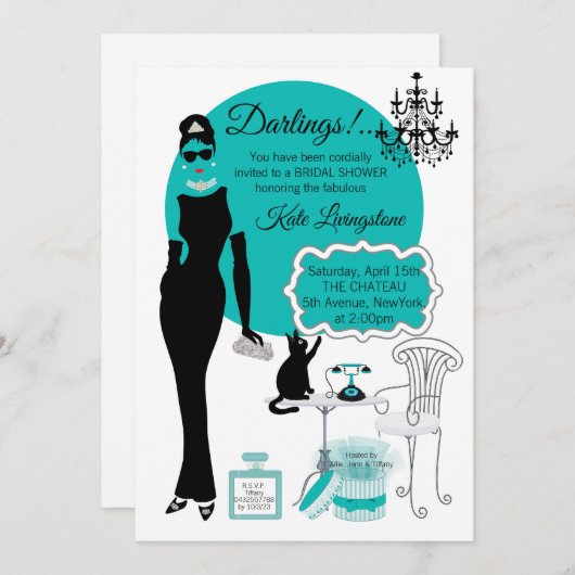 Invitation pour une Baby Shower (Devant / Derrière)