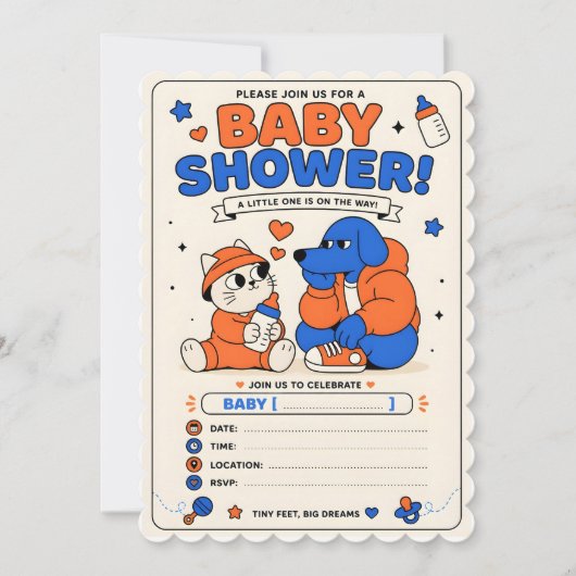 invitation pour une baby shower (Devant)