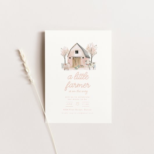 Invitation pour une Baby Shower à la Ferme de la G