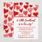 Invitation pour une baby shower à thème Saint-Vale (Devant / Derrière)