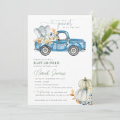 Invitation pour une Baby Shower A Un Petit Cacahuè (Debout devant)