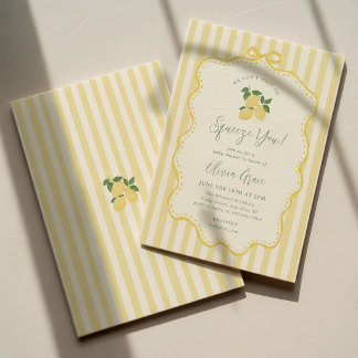 Invitation pour une Baby Shower au Citron - Impati