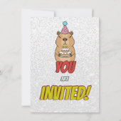 Invitation pour une Baby Shower au thème de Capyba (Dos)