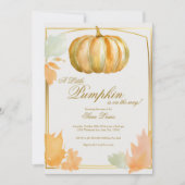 Invitation pour une baby shower automnale thème ci (Devant)