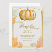 Invitation pour une baby shower automnale thème ci (Devant / Derrière)