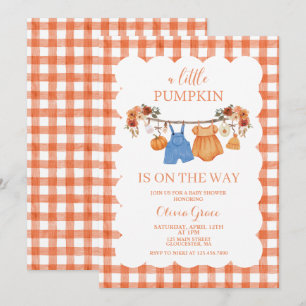 Invitation pour une Baby Shower Automne Bébé Citro