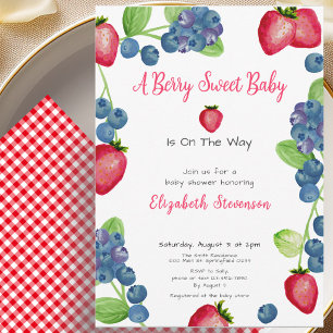 Invitation pour une Baby Shower aux couleurs rouge