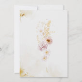 Invitation pour une baby shower avec des fleurs de (Dos)