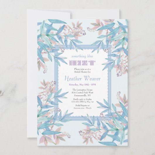 Invitation pour une Baby Shower avec du Bleu et du (Devant)