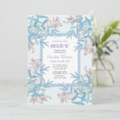 Invitation pour une Baby Shower avec du Bleu et du (Debout devant)