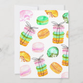 Invitation pour une baby shower avec un joli macar (Dos)