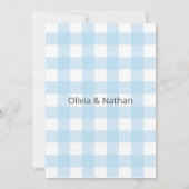 Invitation pour une Baby Shower avec un motif Ging (Dos)