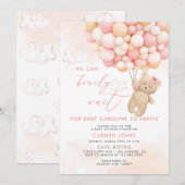 Invitation pour une Baby Shower avec un Ours en Pe (Devant / Derrière)