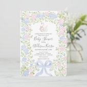 Invitation pour une baby shower avec un thème de c (Debout devant)