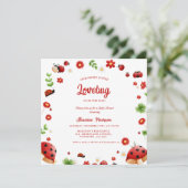 Invitation pour une baby shower avec un thème de p (Debout devant)