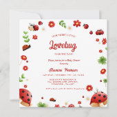 Invitation pour une baby shower avec un thème de p (Devant)