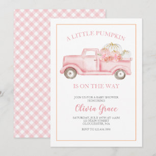 Invitation pour une Baby Shower Bébé Citrouille av