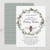Invitation pour une Baby Shower Bee (Devant / Derrière)