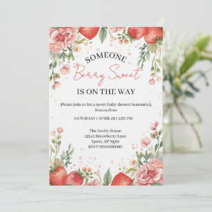 Invitation pour une Baby Shower Berry Sweet