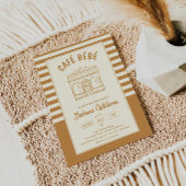 Invitation pour une Baby Shower « CAFÉ BÉBÉ »