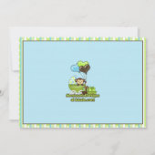 Invitation pour une Baby Shower Carrosse de Singe (Dos)