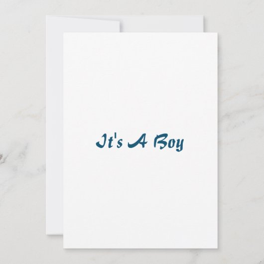 Invitation pour une Baby Shower C'est Un Garçon (Dos)