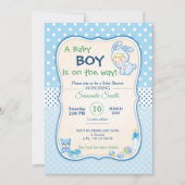 invitation pour une baby shower, c'est un garçon (Devant)