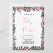 Invitation pour une Baby Shower 'C'est une fille p (Devant)