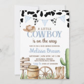 Invitation pour une Baby Shower Cowboy (Devant)
