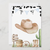 Invitation pour une Baby Shower Cowboy (Dos)