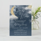 Invitation pour une Baby Shower Dans la Lune (Debout devant)