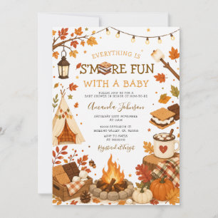 Invitation pour une Baby Shower d'automne : S'more