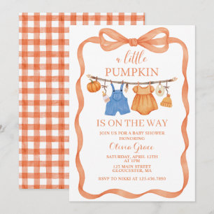 Invitation pour une Baby Shower d'Automne sur le t