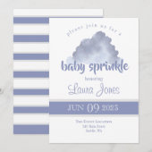 Invitation pour une baby shower de bébé nuage neut (Devant / Derrière)