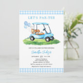 Invitation pour une Baby Shower de golf Let's Par- (Debout devant)